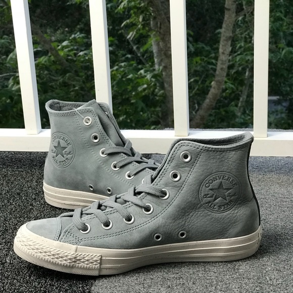 NWT Converse Ctas HI Leather Cool Grey W AUTHENTIC - Picture 3 of 8